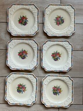 Antique Crown Ducal-Gainsborough Luncheon/Salad Plates ~ Set of 6